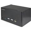 StarTech.com KVM Switch DisplayPort a due porte e triplo monitor DP - 4K 60Hz UHD HDR 1.2 per computer desktop con hub 2 USB 3.0 (5Gbps) 4x 2.0 HID, audio Commutazione tasti di scelta rapida TAA [SV231TDPU34K]