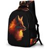WECECE Zaino Scuola Fox Design Ragazzo 12-15 Anni Zaino Scolastico Animal Illustration Ragazza Scuola Media Borsa Scolastica Moderno Grande Tempo Libero Sport School Bag
