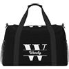 Naispanda Borsone personalizzato con immagine del logo del nome, borsa da viaggio per la notte, per viaggi, sport, palestra, allenamento, yoga, danza, ginnastica, borsone con tasca asciutta e bagnata, per