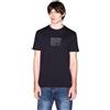 Armani Exchange Plain 3D Printed Front Logo T-Shirt, Navy Scuro, S Uomo