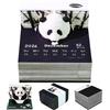 Kayuneed Panda 3D, calendario 3D a strappo 2026,blocco note creativo del calendario da scrivania,blocco memo da scrivania con supporto per penna, scultura di carta del calendario settimanale (panda senza luce)