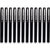 BaoKe 12 penne a sfera con inchiostro gel, tratto medio da 0,7 mm, confezione da 12, PC1838A (nero)