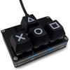 BTXETUEL Mini tastiera a 4 tasti WASD con tasti freccia tastiera meccanica da gioco con una mano tastiera programmabile USB-C personalizzata per lavorare o giocare (nero, X-B Keycaps)