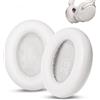 HoneTeek Cuscinetti auricolari di ricambio per cuffie Bose QuietComfort Ultra, confezione da 2, in pelle proteica bianca, per Bose QC Ultra, con memory foam ultra spesso