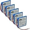 vhbw 5x batteria compatibile con Ascom 9D41, D41, D43, R1D telefono fisso cordless (650mAh, 3,7V, Li-Ion)