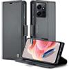Phernykas Custodia a Libro Portafoglio per Redmi Note 12 4G, RFID Magnetica | 3 Slot - Per Pendolarismo, Flip Cover Doppia Fibbia Laterale, Pelle PU Anti-Macchia, Supporto, Lavoro, Telefono Libretto