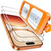 TOCOL Pellicola Vetro Temperato per iPhone 17 Pro, Rimozione Automatica Della Polvere, Copertura Completa, Durezza 9H, Senza Bolle, Compatibile con Custodie, 2 Pezzi