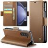 Phernykas Custodia a Libro Portafoglio per Samsung Galaxy Z Fold 5, RFID | 3 Slot - Per Pendolarismo, Flip Cover Doppia Fibbia Magnetica, Pelle PU Anti-Macchia, Supporto, Lavoro, Telefono Libretto