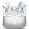 xinwld Cuffie Bluetooth 5.4 In Ear, Auricolari Bluetooth 3D Stereo con 4 Mics ENC Cancellazione Rumore, 40 Ore Cuffie Wireless LED USB-C, IP7 Impermeabili Cuffiette Senza Fili per iOS Android, Argento