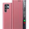 Nshkeji Cover per Samsung Galaxy S26 Ultra Custodia a Libro Flip in Pelle PU | Finestra Laterale Trasparente, Supporto Pieghevole, Protezione Fotocamera Antiurto Bumper Custodia per Samsung S26 Ultra Case
