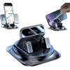 Generic Supporto per telefono girevole a 360° per cruscotto, base antiscivolo con blocco automatico, impugnature antiscivolo e funzionamento con una sola mano, supporto universale autoadesivo per auto, per la