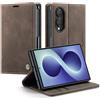 Phernykas Custodia a Libro Portafoglio per Samsung Galaxy Z Fold 8, Cover Flip in Ecopelle con Porta Carte, Chiusura Magnetica e Protezione Anticaduta, Custodia Telefono Libretto per Z Fold8, Caffè