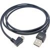 System-S - Cavo Micro USB 2.0, 140 cm, angolato a 90°