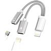 zoyuzan Adattatore Lightning Jack Cuffiette Caricatore 2 in 1 Cavo Aux Cuffie Accessori per Apple iPad Air per Iphone 14 13 12 11 Pro Max 7 8 Plus XS XR X SE Sdoppiatore Auricolari Rapida Ricarica Spinotto