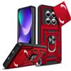 LeYi Cover per Redmi Note 15 5G/4G /Xiaomi Poco M8 5G (Rosso) | Custodia per Xiaomi Redmi Note15 con Protezione Fotocamera [Slidable] Antiurto Militare Anello Supporto TPU Antiurto Case