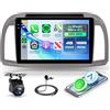 Rimoody 4G+128G Autoradio Android per Nissan Micra K12 2002-2010, 9 Schermo IN-Cell Carplay Android Auto Senza Fili FM/RDS/EQ Navi GPS WiFi Bluetooth Mirror Link Comandi al Volante Retrocamera