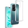 REY Pack 3X Cover in Gel TPU Trasparente per Honor 200 Lite 5G, Ultra Sottile 0,33 mm, Morbido Flessibile, Custodia Silicone