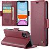 Phernykas Custodia a Libro Portafoglio per iPhone 11, RFID Magnetica | 3 Slot - Per Pendolarismo, Flip Cover Doppia Fibbia Laterale, Pelle PU Anti-Macchia, Supporto, Lavoro, Telefono Libretto