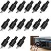 Rqkagf Set di 15 connettori per altoparlante DIN a 2 pin, connettore spina DIN audio connettore altoparlante maschio HiFi senza saldatura per amplificatore altoparlante vintage adattatore cavo stereo fai da