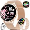 LIGE Smartwatch Donna, Display AMOLED 1,32 Ultra-sottile, Chiamate Bluetooth, IP68 Impermeabile, 116 Modalità Sport, Monitoraggio del Ciclo/Frequenza Cardiaca e Sonno, 2 Cinturini e 2 Cavi Inclusi, FV23-C