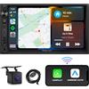 Eonon 7'' Double Din Car Stereo Wireless CarPlay & Wireless Android Auto Car Audio Receivers with AHD Backup Camera, Built in DSP, Bluetooth, MirrorLink, SWC, FM/AM, Fast Charge - X3