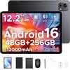 Easerush P12 PLUS 2400*1600 2.4K Tablet Android 16 Tablet 12 Pollici in Offerta, 48GB+256 GB/2TB TF,T7300 Octa-Core,12000mAh/Gemini AI/WidevineL1/ WiFi5/ BT 5.4/ 4 Altoparlanti ,Metallo Ultrasottile 7.6mm-Nero