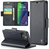Phernykas Custodia a Libro Portafoglio per iPhone 15 Plus, RFID Magnetica | 3 Slot - Per Pendolarismo, Flip Cover Doppia Fibbia Laterale, Pelle PU Anti-Macchia, Supporto, Lavoro, Telefono Libretto