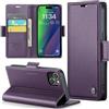Phernykas Custodia a Libro Portafoglio per iPhone 15 Plus, RFID Magnetica | 3 Slot - Per Pendolarismo, Flip Cover Doppia Fibbia Laterale, Pelle PU Anti-Macchia, Supporto, Lavoro, Telefono Libretto