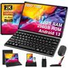 SUAAT Tablet touch da 11 pollici Android 16 GB RAM+256 GB ROM+TF 2 TO, 2 K schermo 2000 x 1200, Octa-Core, 8600 mAh, WiFi 5G, GPS, Bluetooth 5.0, 13 MP+5 MP, corpo in metallo, con custodia, nero
