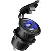 Generic Caricatore da auto QC3.0 | Adattatore caricabatterie da auto a doppia porta ricarica rapida - DC 12/24 V porta caricabatteria da auto, adattatore USB per auto, ricarica cellulari, laptop e altri