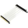 LINKUP - Ultra PCIe 4.0 X16 cavo riser [Testato in RTX4090 RX6950XT x570 B550 Z690] Supporto verticale schermato gaming PCl Express gen4┃Spina angolo sinistro (15cm) Compatibile con 3.0 gen3┃Bianco