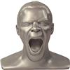 OEHLBACH Scream Unlimited Plus - esclusivo supporto per cuffie a forma della leggendaria testa di Oehlbach - Conservazione ottimale per cuffie Over-/On-Ear più grandi - Fatto a mano - Argento