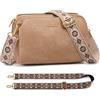 LOVEVOOK Borsa a tracolla da donna, piccola borsa a tracolla media, borsa a tracolla con 2 spallacci larghi, con blocco RFID, tasche per carte di credito, per ufficio, università, tempo libero