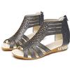 Generico Sandali Donna Taglie Forti con Zeppa - Scarpe Donna Estive Comode Aperte