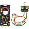 Pindex R13234YF R134A R404A Manometro Condizionatori,Manometro R1234YF per Ricarica Condizionatori con 3 Tubo di Riempimento per Refrigerante Aria Condizionatai da 1,5 m
