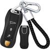 XENDRO Portachiavi di ricambio adatto per Porsche 2023 Cayenne Chalk 911 718 Cayenne S 2021 Taycan Macan Panamera 992 Portachiavi in ABS senza chiave con portachiavi nero 3 pezzi