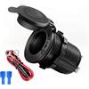 Comforty Presa accendisigari da 12 V, impermeabile, classe marina, 12 V, per moto, barca, auto, con cavo di collegamento da 0,6 m