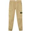 Stone Island pantaloni uomo STRETCH COTTON WOOL SATIN, Beige