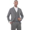 Outfit Blazer Uomo in fantasia rigata, Grigio