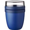 Mepal - Contenitore per il Pranzo Ellipse Mini - Scoparti Separati per Yogurt e Muesli - Adatto per il Freezer, il Microonde e la Lavastoviglie - 300 ml + 120 ml - Vivid Blue