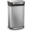 Joseph Joseph Titan 30L - Bidone Rifiuti da cucina con sistema di compattazione, Acciaio Inossidabile