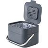 Joseph Joseph Stack 4 Pattumiera da Cucina per Rifiuti Organici e Compost con Filtro Anti-Odore, 4 Litri, Grafite