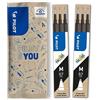 PILOT - 2 Set di 3 Ricariche FriXion 0.7mm - Ricariche per Penne Cancellabili - Compatibili con FriXion Ball, FriXion Ball Clicker - Nero - Punta Media 0.7
