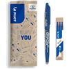PILOT - Set di 1 FriXion Ball 07 + 1 set di 3 Ricariche - Penna a Inchiostro termico Cancellabile - Penna roller Ricaricabile - Blu - Punta Media