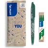 PILOT - Set di 1 FriXion Ball 07 + 1 set di 3 Ricariche - Penna a Inchiostro termico Cancellabile - Penna roller Ricaricabile - Verde - Punta Media