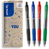 Pilot G-2 07 - Penna a sfera con inchiostro al gel, 0,7 mm, inchiostro nero, blu, rosso e verde, confezione da 4