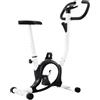 ZXQVLMRS Cyclette con trasmissione a cinghia, bicicletta da fitness compatta per l'allenamento a casa, display LCD con consumo di calorie, pedali antiscivolo, nero