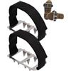 Generic Ice Grips per scarpe ramponi - antiscivolo Traction Grippers | | Tacchetti Walk Snow Boot Spikes Denti In Acciaio Inox Silicone Antiscivolo Copertura Copriscarpe Outdoor Inverno Escursioni