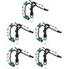OHPHCALL 5 Pezzi Contatore dei Punteggi del Golf Contatore di Punteggio da Polso in Plastica Nera Perline Scorrevoli, per Golfista sul Campo da Golf Colore Casuale