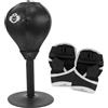 Cabilock Palla Reattiva da Boxe da Tavolo Ventosa, Regolabile, Nera | Pu e Plastica Spugna, Attrezzatura per Ufficio e Casa, Allenamento Completo